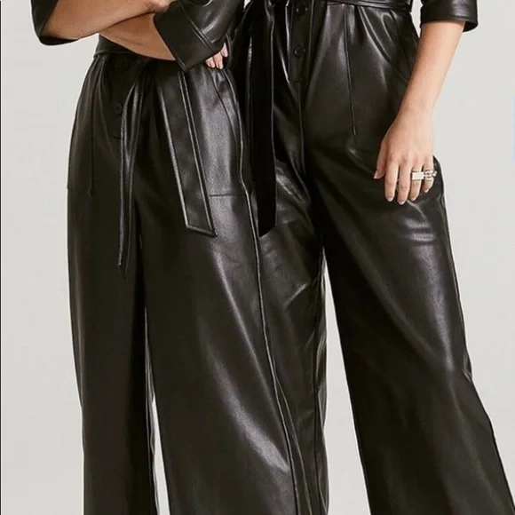 COPY - NWOT Cara Santana Apt. 9 Faux Leather Jumpsuit sz M - Picture 5 of 9